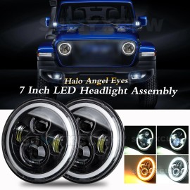 SJMYXCLW Pair 7inch Round Led Headlights for TOYOTA LAND CRUISER FJ40 FJ60 J80 1965-1985