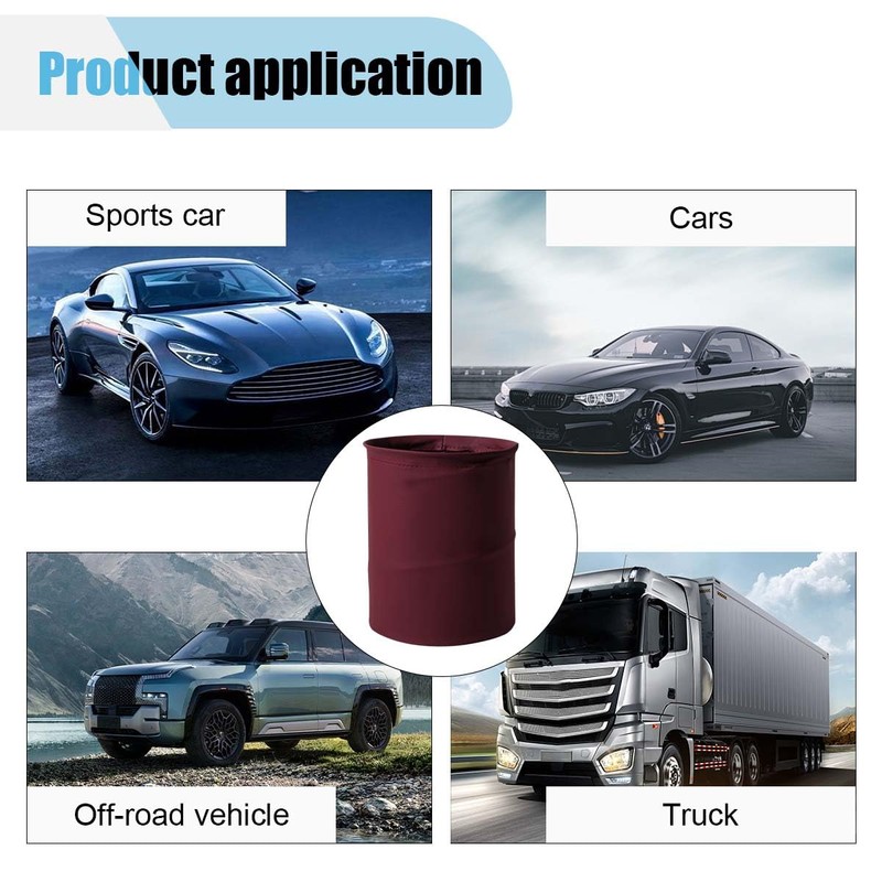 LHDOS Collapsible Trash Can Car Garbage Bag - Leather Pop-up