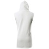 GIVON Mens Sleeveless Hooded Cardigan Lightweight Ruffle Shawl Collar Long