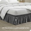 Bare Home Wrap Around Bed Skirt - Adjustable and Ruffled