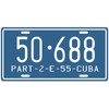 Cuba Pre-Revolution 1955 Replica Metal License Plate