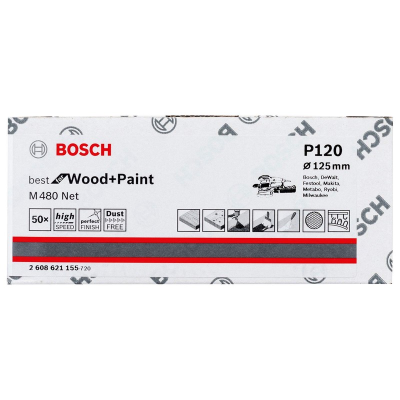 Bosch Professional set of 5 sanding sheets M480 Best suited