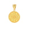 Solid 10k Yellow Gold Sri Yantra Chakra Sacred Geometry Talisman
