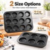 Square Muffin Pan for Home Baking – Nonstick Carbon Steel