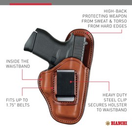 Bianchi #100 Professional™ IWB, Tan, Left Hand, SZ01, J-Frame & Ruger SP101 or similar