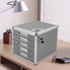 Desktop Drawer Organizer Key Lock, Document Organizer with Removable Labels,