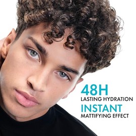 Vichy Minéral 89 Aqua Gel - Hidratante facial para piel grasa | Hidratante matificante | Ácido hialurónico + niacinamida + ácido salicílico | Control 