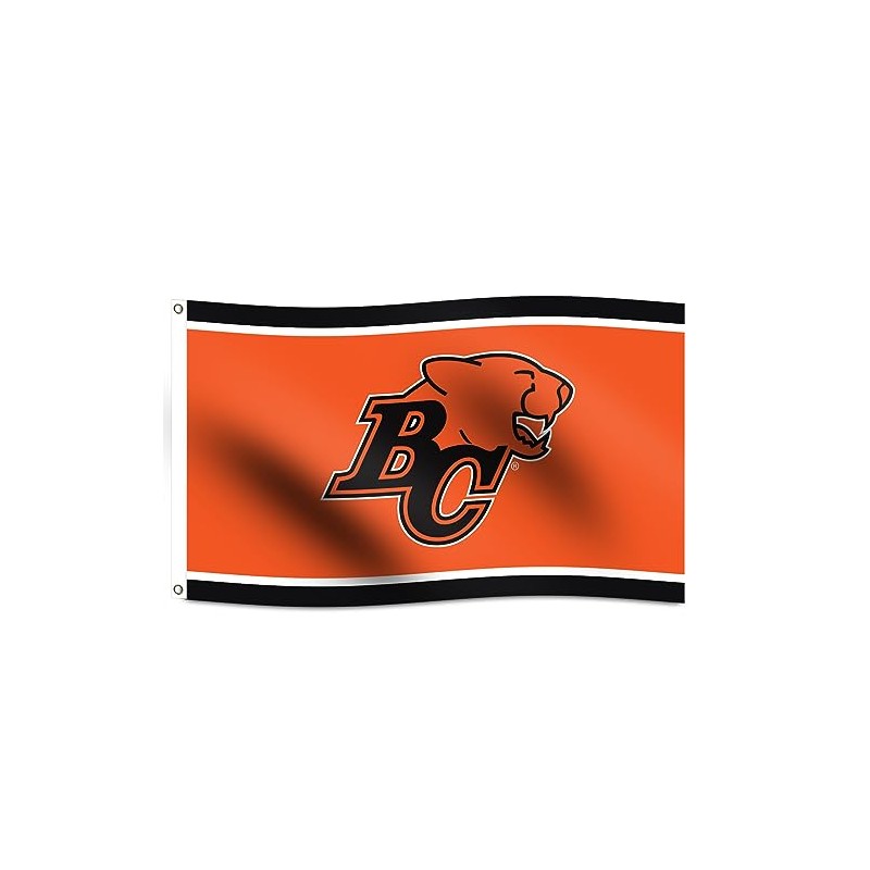 BC Lions Flag Deluxe Silk Fabric Fans Support CFL Team