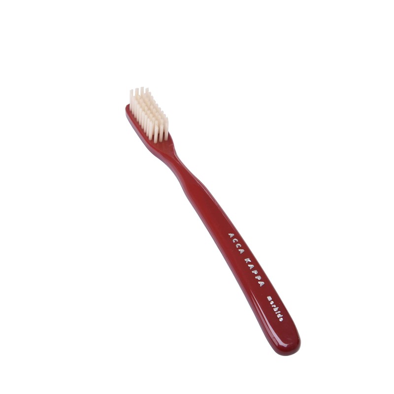 Acca Kappa Vintage Red Toothbrush Soft Nylon Bristles Retro-Style Ergonomic