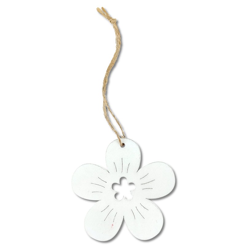 DARO DEKO Wooden Decorative Hanging Flowers 24 Pieces 7 cm