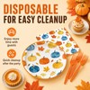 72Pcs Fall Paper Plates and Napkins Set, Autumn Pumpkin Dessert