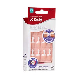 Kiss Everlasting French Nail Kit Real Short 28 Nails (6 Pack) by Kiss