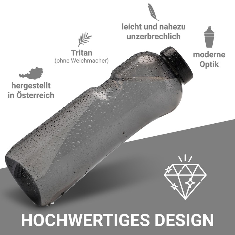 Tritan Kavodrink Water Bottle 1.0 L Black Sports Bottle BPA