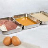 Navaris Breading Set Stainless Steel 3-Piece Set - 3 x