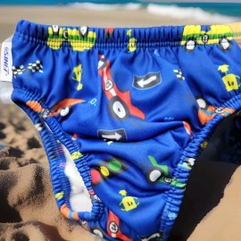 Finis NEW FINIS  Reusable Swim Diaper 6M 12-22 lbs Swim School Race Car