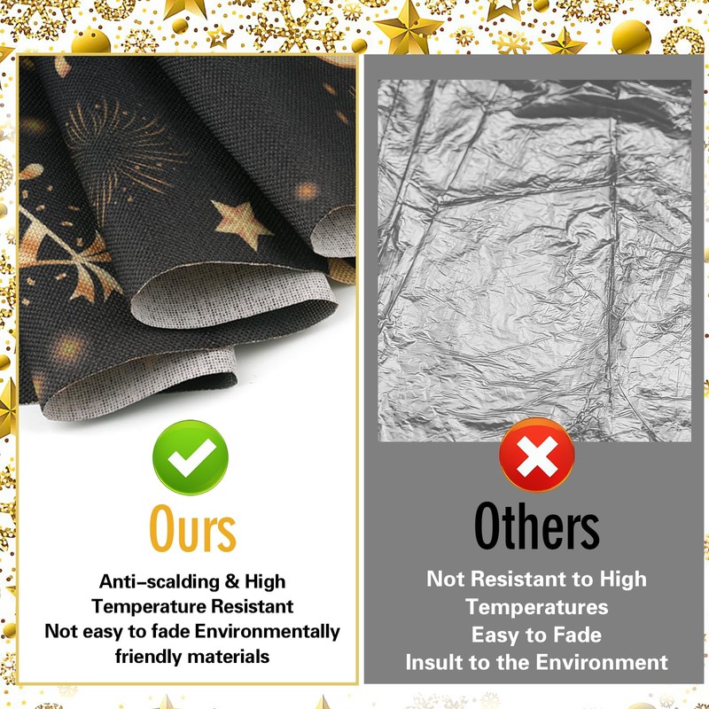 60th Birthday Table Runner, Black Gold Party Birthday Table RunnerTablecloth