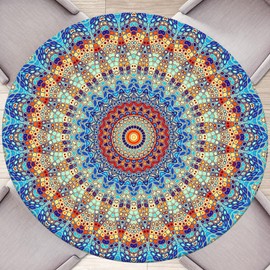 Round Fitted Tablecloth with Elastic Round Outdoor Tablecloths Round Elastic Tablecloth for Tables Waterproof Wipeable Table Cover for Picnic,Camping,Dinner (32''-36'')