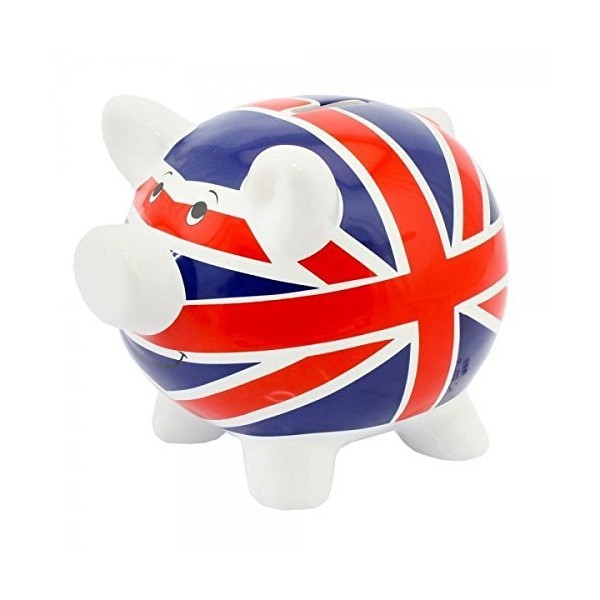 LEONARDO Piggy Bank/Money Pig ~ Savings ~ Union Jack