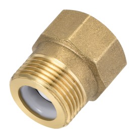 sourcing map Brass Check Valve G3/4 Male Thread 30 x 33 mm Inward Flow Backflow Prevention Disposable Backflow Prevention Water Petrol Fuel Line