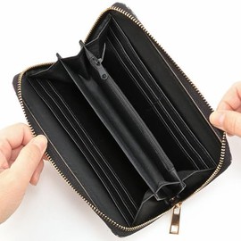 Cat Transfer Round F Long Wallet Cute kitten photograph 520-008 00-07, Multicolor, Wallet