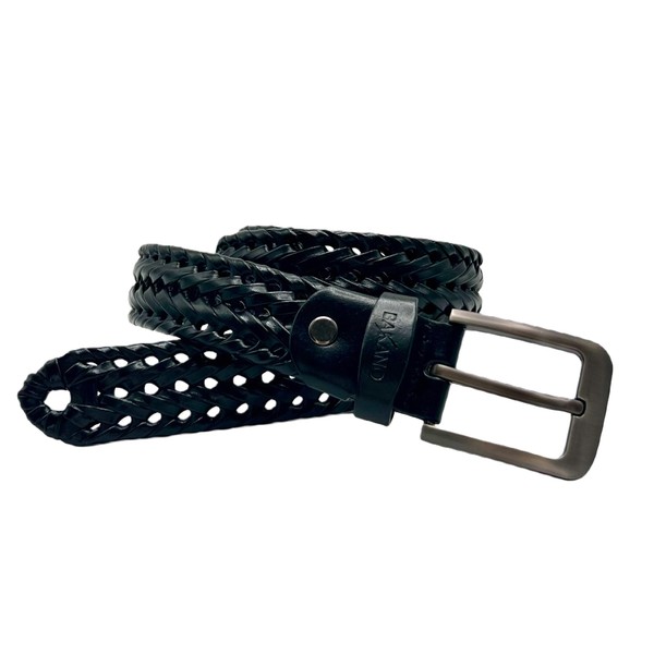 BAKANO Handmade Leather Braided Belt 1 1/2" for Jeans, Golf