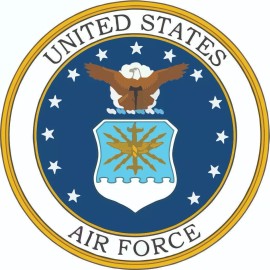 Oracal US Air Force Emblem -  Military Bumper Sticker  / Decal