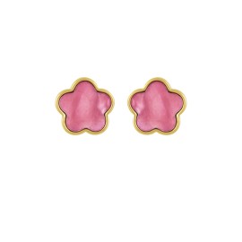 2025 Hot Selling 86 York Brand Simple and Fashion Brass Flower Shell Earrings Light Luxury C-shaped Earring for WomenColor: ELFIEPG