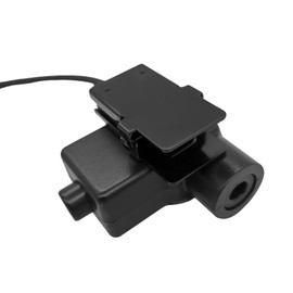 HELETUL U94 Ptt Two Way Radio Push-to-Talk Button Adapter Compatible for Motorola XPR3300 XPR3300E XPR3500 XPR3500E Walkie Talkies(Black,Civilian Wired)