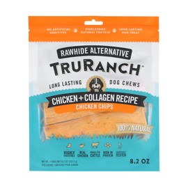 TRURANCH Collagen Chips - Collagen Dog Treats - Long Lasting Healthy Joint Support Dog Treat - Rawhide Alternative Chips - Skin & Coat Health - Made with Real Chicken,1 Bag, 8.2 oz