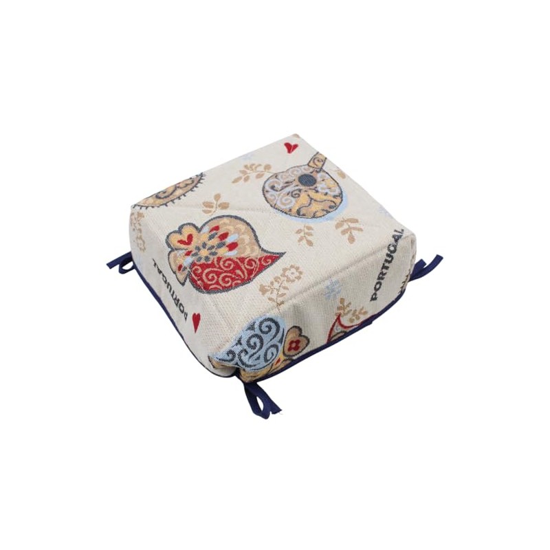 Traditional Portuguese Bread Basket - Handcrafted Cotton-Polyester Blend, 9" x