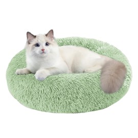 Nisrada Cat Beds for Indoor Cats,20 Inch Dog Bed for Small Melium Large Dogs, Washable-Round Pet Bed for Puppy and Kitten with Slip-Resistant Bottom