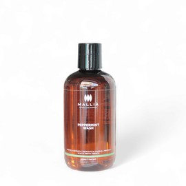 Mallia Peppermint Wash reinigendes Shampoo mit Pfefferminze – ausgleichend, beruhigende und erfrischende Wirkung mit lila Ginseng und grünem Tee, für fettiges Haar, 250 ml