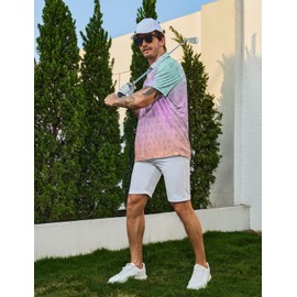 MDLBNSI Funny Golf Shirts Funny Gifts for Men Performance Polo Shirts Funny Lilac L