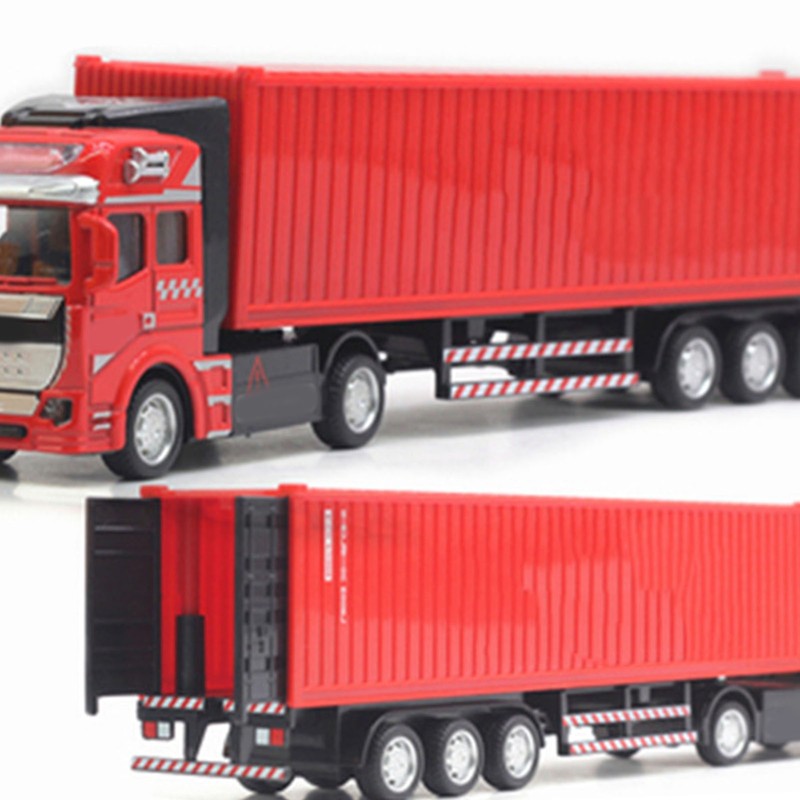 Pull Back Container Truck Toy High Simulation Plastic Alloy Container
