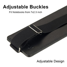 Jvwtzxy Adjustable Elasti Band Pen Holder, Pen Holder for Notebook,Notebook Pen Holder, Pen Sleeve, Journal Pen Holder, Pencil Holder for Notebook,Pouch with Elastic Band,Hold 2 or 3 Pens (Black-2PK)