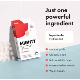 Original Mighty Patch Hydrocolloid Acne Absorbing Spot Dot Pimple Patches 36 Count Origin