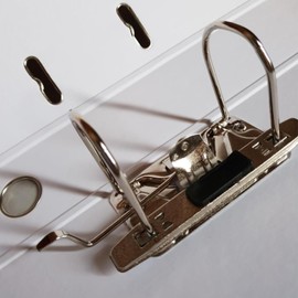 Q Kalon 2-Ring Folder - A4+ (29 x 35 cm), Wide Spine Thickness 7 cm, Individually Adjustable Card Holder, Capacity 520 Sheets, Soft Opening Lever, Scratch and Shockproof Coating - Blue