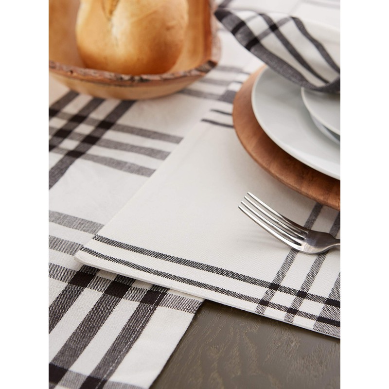 DII Home Sweet Farmhouse Kitchen Textiles, Placemats, 13x19, Black 6