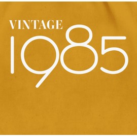 Shirtracer - Gym Bag Backpack - 40th Birthday - Vintage 1985 White, 02 Mustard Yellow, Unit size