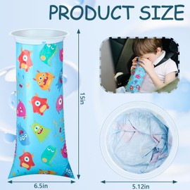 Jetec 48 Pcs Disposable Vomit Bags 1000ml Nausea Emesis Barf Bags for Travel Airline Health Reason Morning Sickness Nausea Puke Car Sick Pregnancy(Fresh Style)