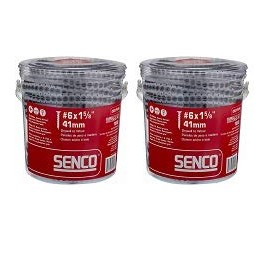 Senco 06A162P Duraspin# 6 by 1-5/8" Drywall to Wood Collated Screw (1, 000per Box) (2-(Pack))