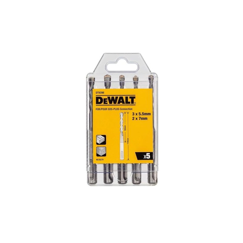 Dewalt DT9398 5 Piece SDS Plus Drill Bit Set