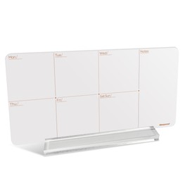 Desktop Whiteboard 12" x 6" Desktop Weekly Planner Whiteboard-Dry Erase Board-Portable Dry Erase Calendar to Do List White Board