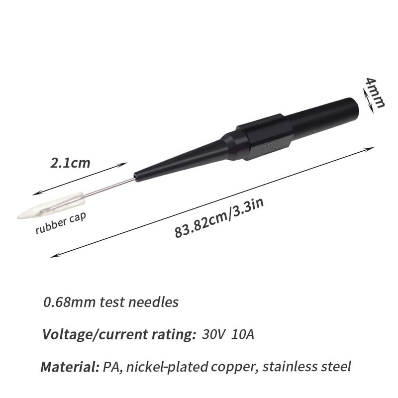 Cleqee 4PCS Test Probes, Multimeter Piercing Needle, Automotive Back Probe