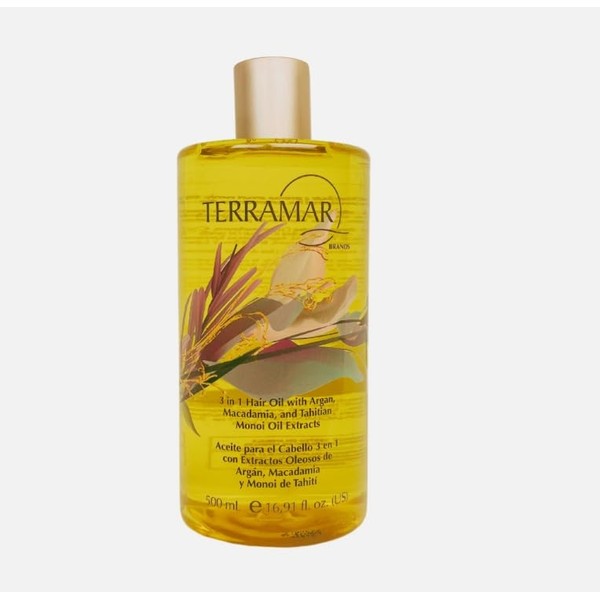 3-in-1 Hair Oil with Argan, Macadamia, and Monoi Extracts, Smoothing