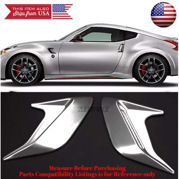 SDeelCase 2PC 5" x 5" ABS Silver Side Fender Intake