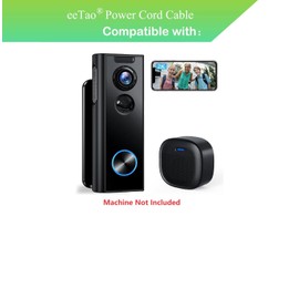 eeTao USBC Charging Cable Compatible with XTU J10-US J10US Bell J10 Doorbell Camera Wireless Lithium Polymer Battery 5V 1A DC5V 1000mA 5VDC 5.0V 1.0A Power Supply Cord