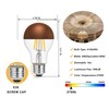 KarlunKoy Half Chrome Light Bulbs,Half Brown Tipped Dimmable 6W (Equivalent