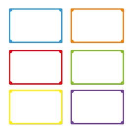 300pcs 6 Colors Plain Name tag Labels with Perforated Line for School Office Home (3.5"x2.2" Each) …