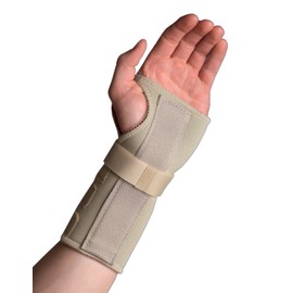 Thermoskin Wrist Brace, Hand Brace, Carpal Tunnel Brace, Beige, Left